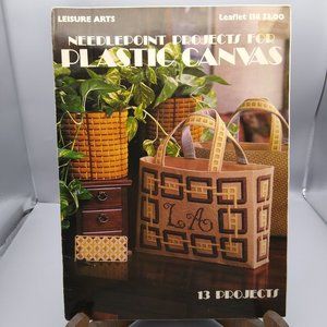 Vintage Plastic Canvas Patterns, Needlepoint Projects, Leisure Arts 1978